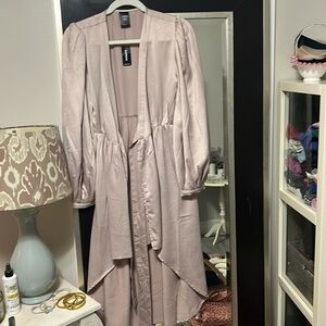 NWT soft pink wrap dress/jacket high/low